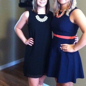 Black Dress with Back Bow Detail - Small